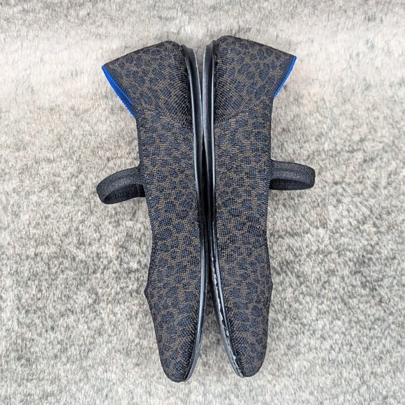 Rothy's The Square Mary Jane Chocolate Spot Leopard Animal Print Women's 7.5 - Picture 11 of 14